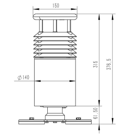 車載五要素氣象站尺寸圖
